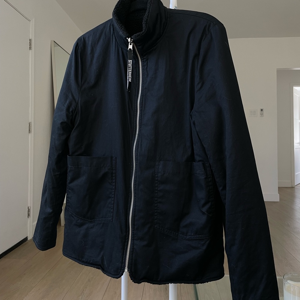 stutterheim jacket zip up fleece jacket